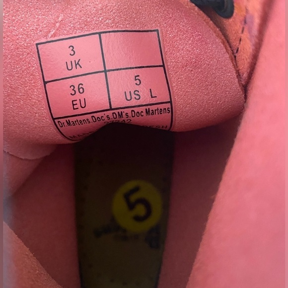 Streetwear, Edgy, Grunge Dr Martens PASCAL Summer Tie Dye Leather Combat Boots - Picture 9 of 10